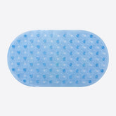 Kuber Industries Bath Mat | PVC Bathroom Mat | Shower Bath Mat | Floor Tub Mat | Bathroom Oval Mud Mat | Anti-Skid Shower Bathroom Mat | Q-01A | Blue